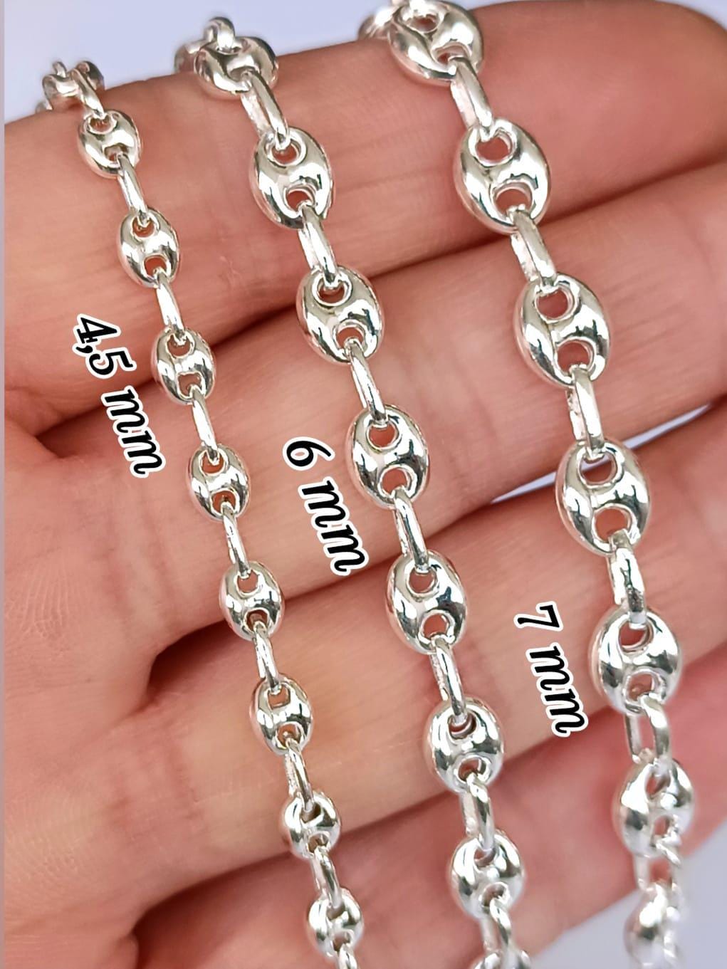 Sterling Silver Anchor Chain Sterling Silver Puffed Anchor Mariner - Foto 8