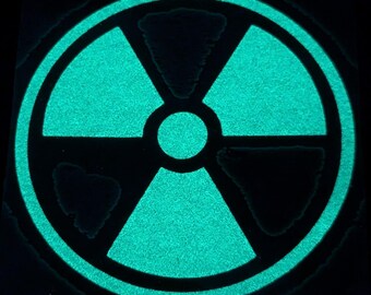 Glow in the Dark radioactief klaverblad vinyl sticker
