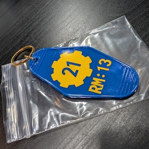 Fallout New Vegas Inspired - Vault 21 Hotel Key Tag Keychain