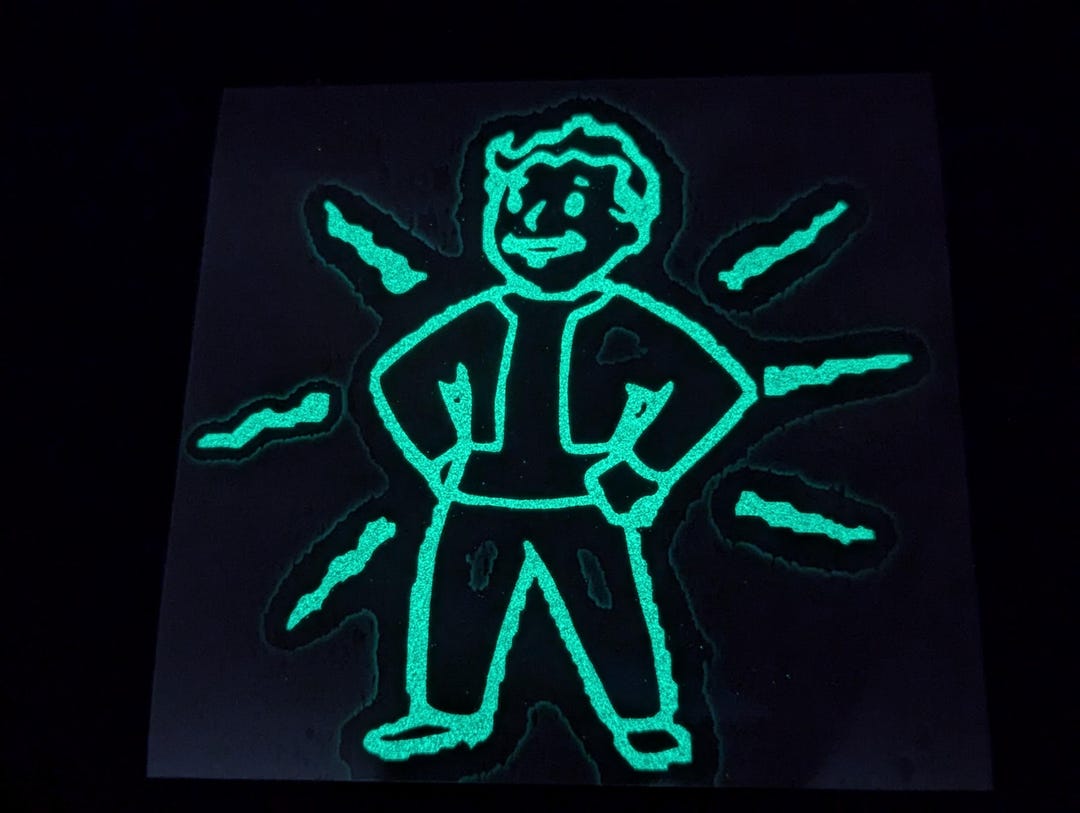 Glow-in-the-dark Rad Vault Boy Decal - Etsy