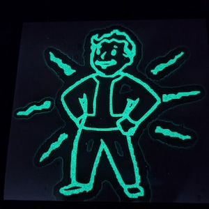 Glow-in-the-dark Rad Vault Boy Decal
