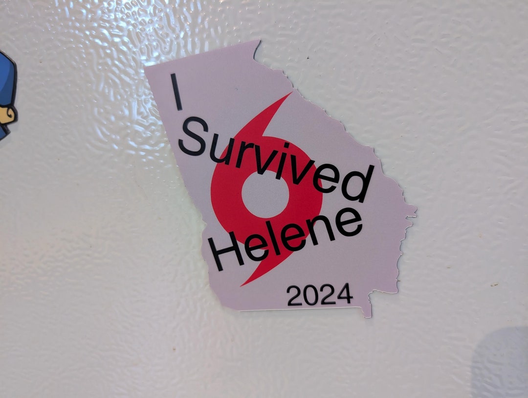 I Survived Hurricane Helene Georgia Waterproof Sticker/magnet - Etsy