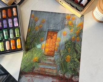 Limited Edition Pastel Giclee Print – "Forgotten Doors"