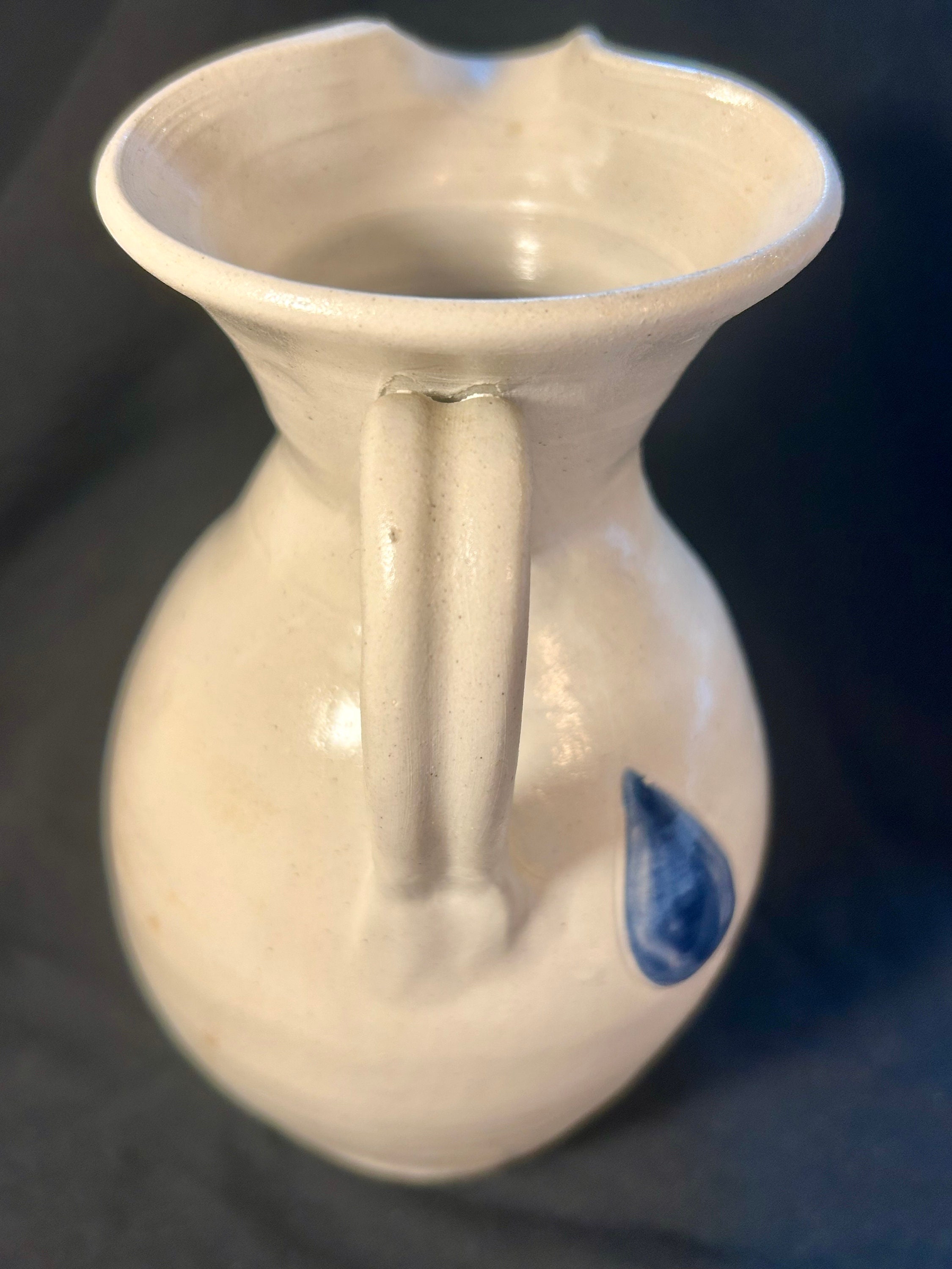 Pichet Allemand En Grès émaillé Au Sel – Kleiraba Keramik, Bleu Cobalt, Westerwald, Vintage