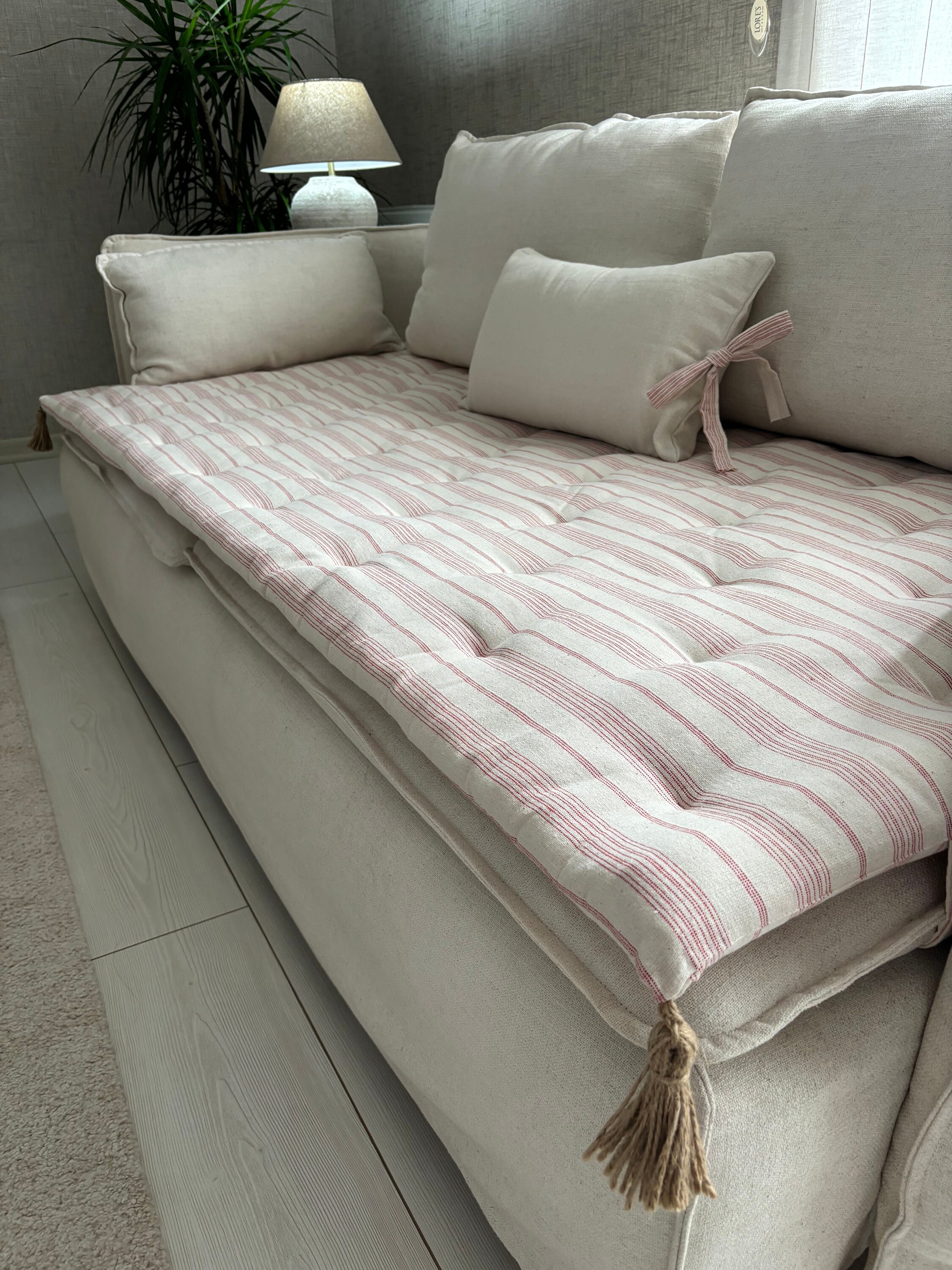 Cotton %100 Fabric Sofa Topper Sofa Cover Slipcovers Washable Custom ...