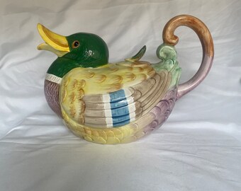 Fitz and Floyd mallard/duck vintage teapot made in Japan