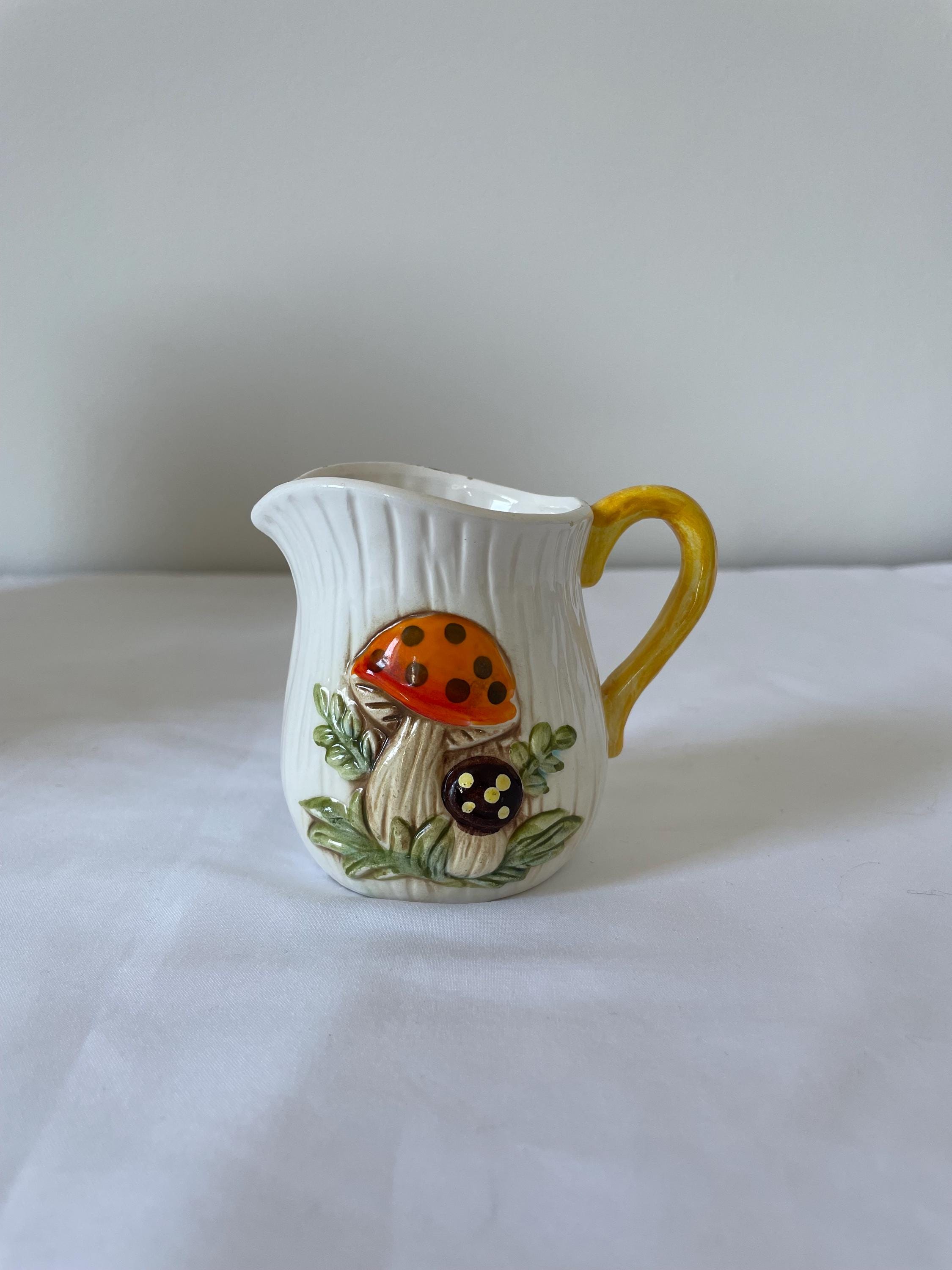 1976 Sears and Roebuck 2 Piece Merry Mushroom Cannister Set With