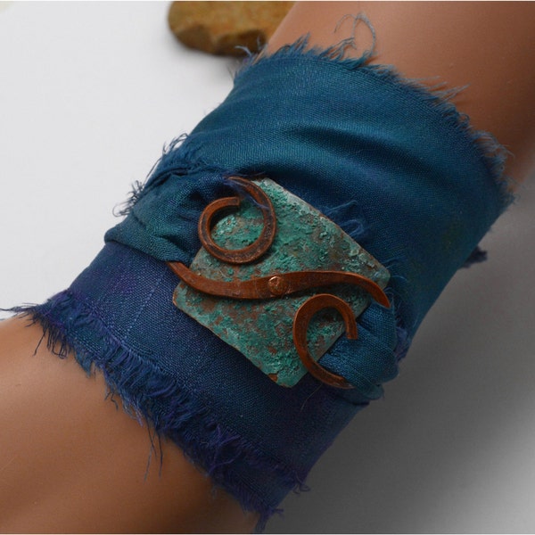 Sari Silk Wrap Bracelet - Yoga, Bohemian, Gypsy- Price Reduced by more than 20%