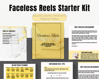 Faceless Reels Starter Kit, Guide to Faceless Digital Marketing using Reels.