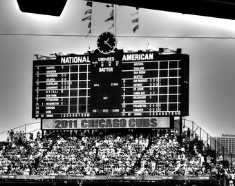 Wrigley Field scoreboard-5x7