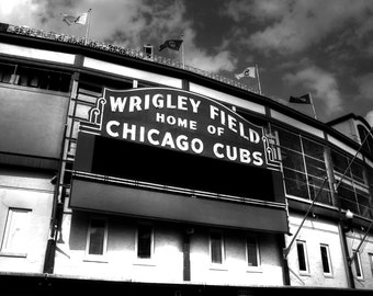 Wrigley Field-11x14, black and white