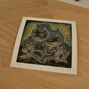 Mauzer the Cat Limited Edition Print