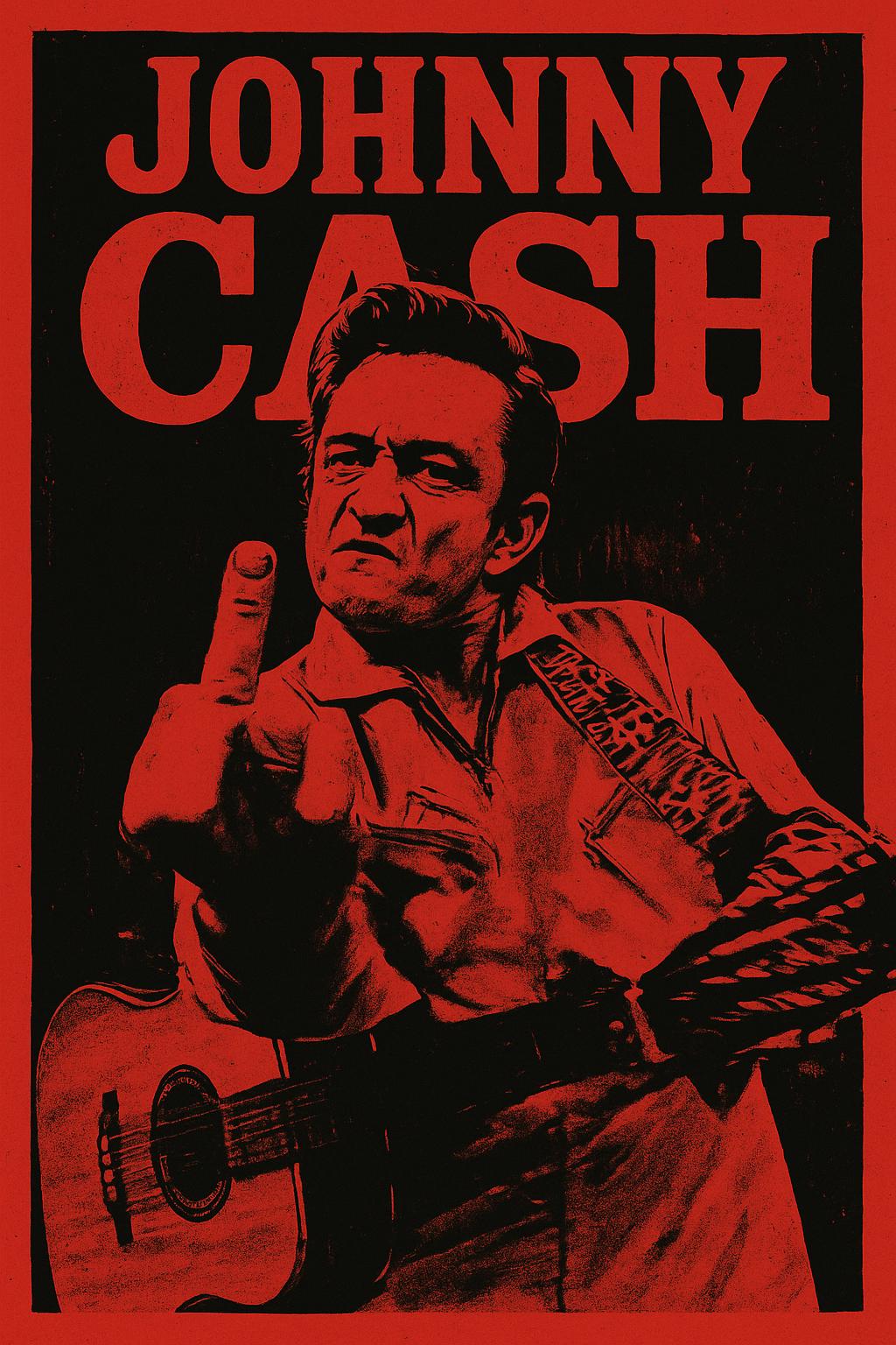Johnny Cash Poster: Music Artist Legend, Vintage Music Art (physical ...