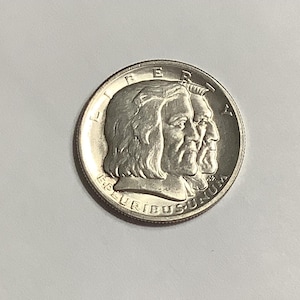 希少な 1936 年ロングアイランド記念銀貨ハーフドル (MS