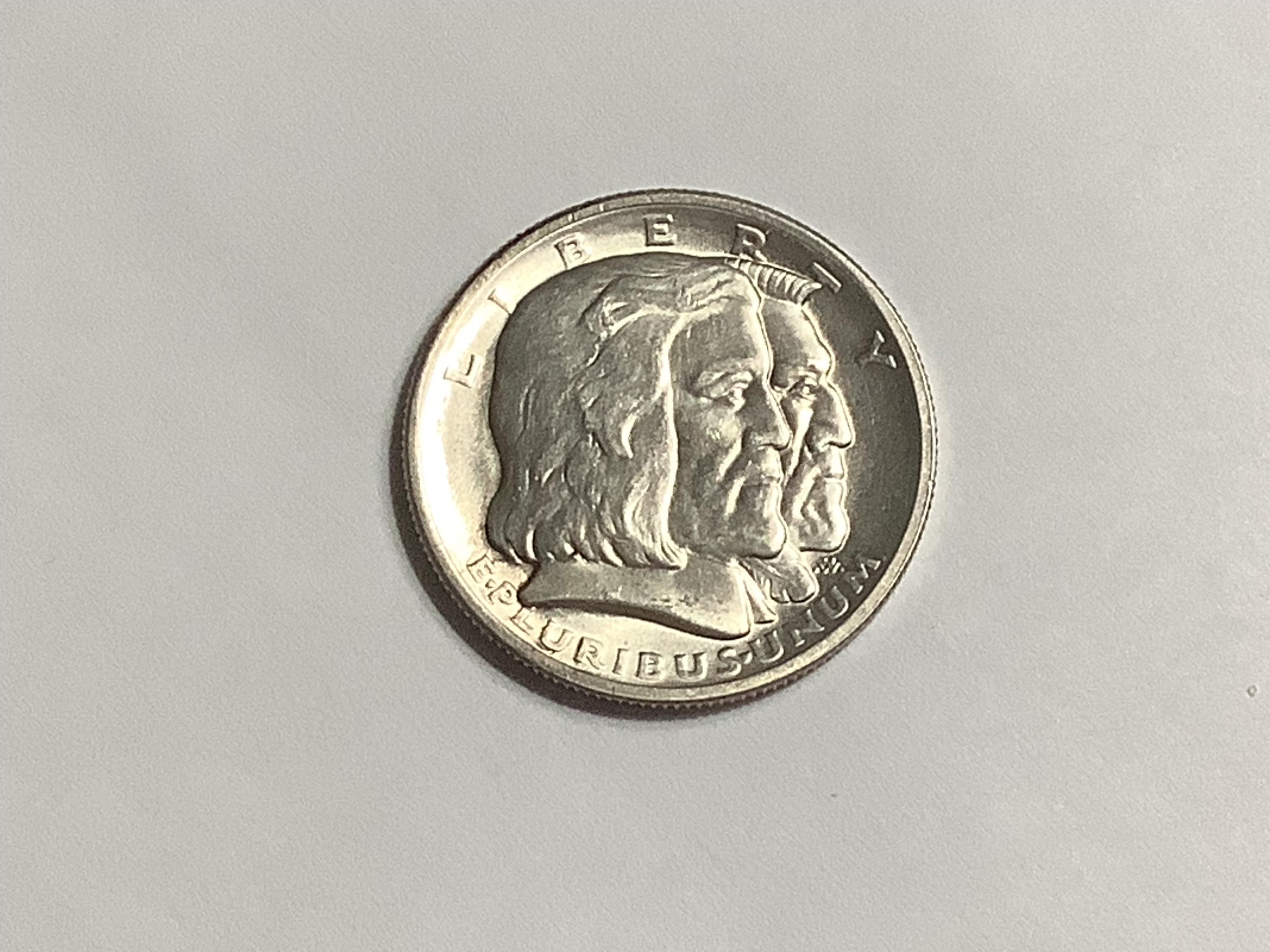 アメリカ　1936 ロングアイランド　記念銀貨　ハーフダラー 希少な 1936 年ロングアイランド記念銀貨ハーフドル (MS