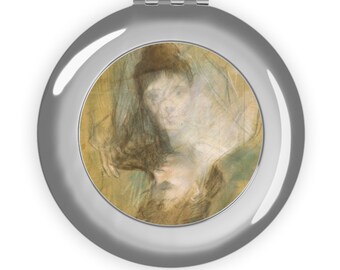 Sketch of a Woman, Compact Travel Mirror