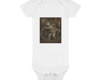 Cupid With the Wheel of Time, Onesie® Organic Baby Bodysuit