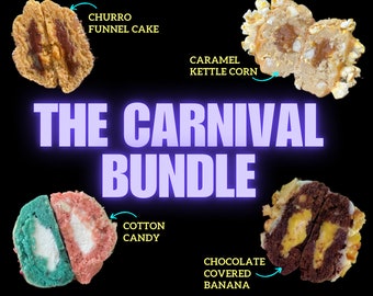 Thick Stuffed Gourmet Style Chunky Cookie RECIPES. CARNIVAL Bundle. New York Style Cookies. Gourmet Stuffed Cookies. CARNIVAL flavors.