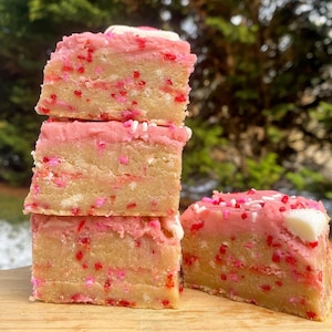 RECIPE- Thick SUGAR COOKIE Vanilla Cookie Bars Recipe. Gourmet Stuffed Cookie Bars. Sugar Cookie flavored. Recipe!