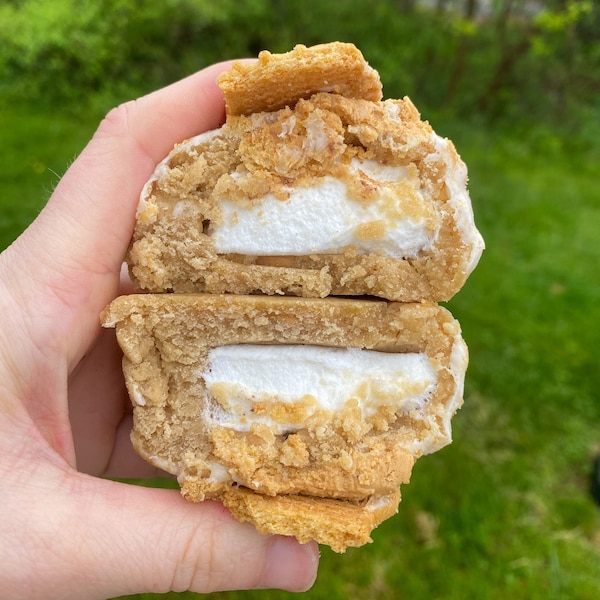 Thick Stuffed Gourmet Style Chunky FlufferNutter Cookie Recipe. New York Style Cookie. Gourmet Stuffed Cookie. Peanut Butter and Marshmallow