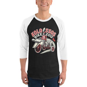 Camisa de manga 3/4 Kolossos Kolossos Bike Zoo New Orleans Carnival Parade Krewe