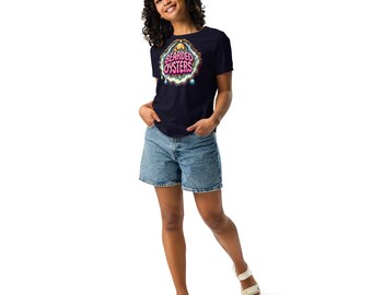 Bearded Oysters Women's Relaxed T-Shirt Bearded Oysters Dance Troupe New Orleans Mardi Gras Parade Krewe