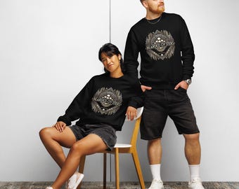 Bearded Oysters Crew Neck Sweatshirt Bearded Oysters Dance Troupe New Orleans Carnival Parade Krewe