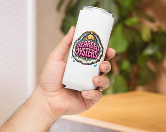 Bearded Oysters Slim Can Cooler Bearded Oysters Dance Troupe New Orleans Carnival Parade Krewe