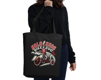 Kolossos Eco Tote Bag Kolossos Bike Zoo New Orleans Carnival Parade Krewe