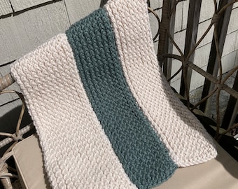 Pet Blanket, hand knit, Lily of the Valley inspired colors