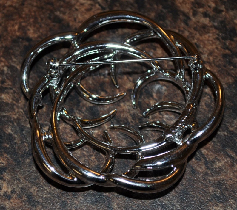 Vintage Sara Coventry Circle Silver Brooch