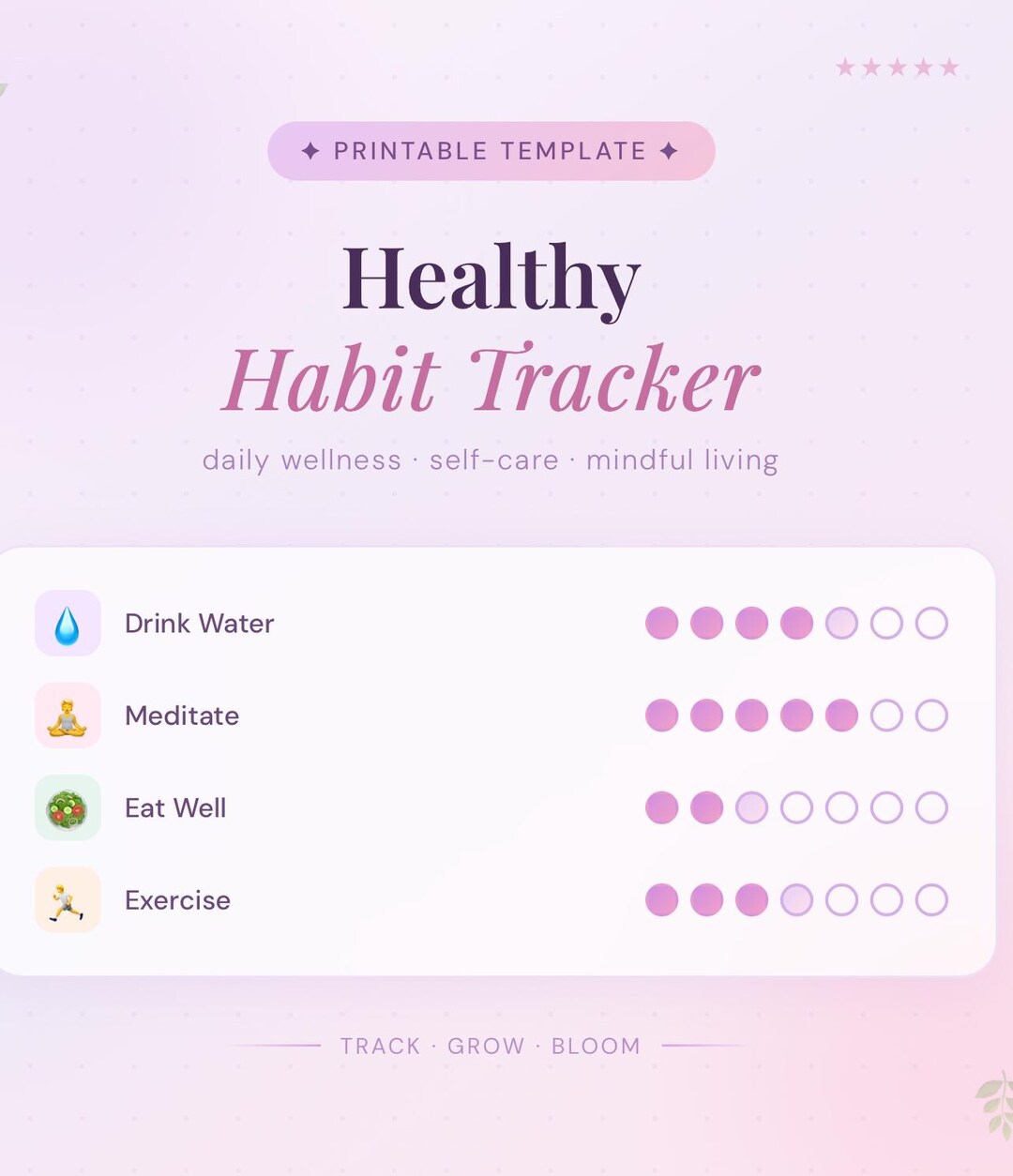 Ultimate Healthy Habit Tracker Printable - Etsy