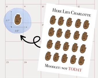 Tiny Puppet Not Today, Nope Stickers, Emoji Stickers, Printable Planner ...