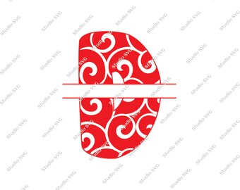 Download Split letter d svg | Etsy