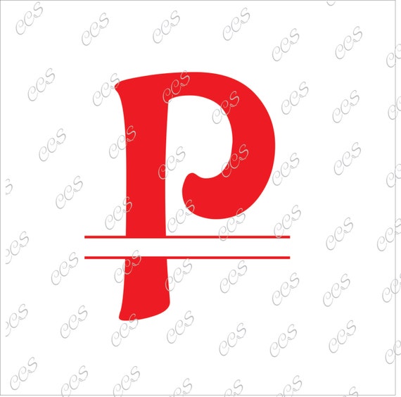 Download Digital Cut File Split monogram Letters Letter P Vinyl | Etsy