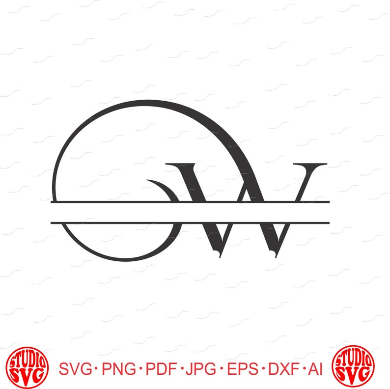 Download Free Digital Cut File Split Letter Letter W W Split W Split Etsy SVG Cut Files
