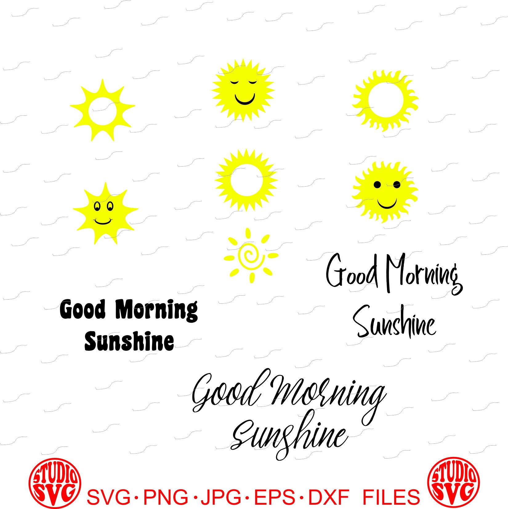 Download Free Digital Cut File Good Morning Sunshine Cut File Clip Art Etsy SVG Cut Files