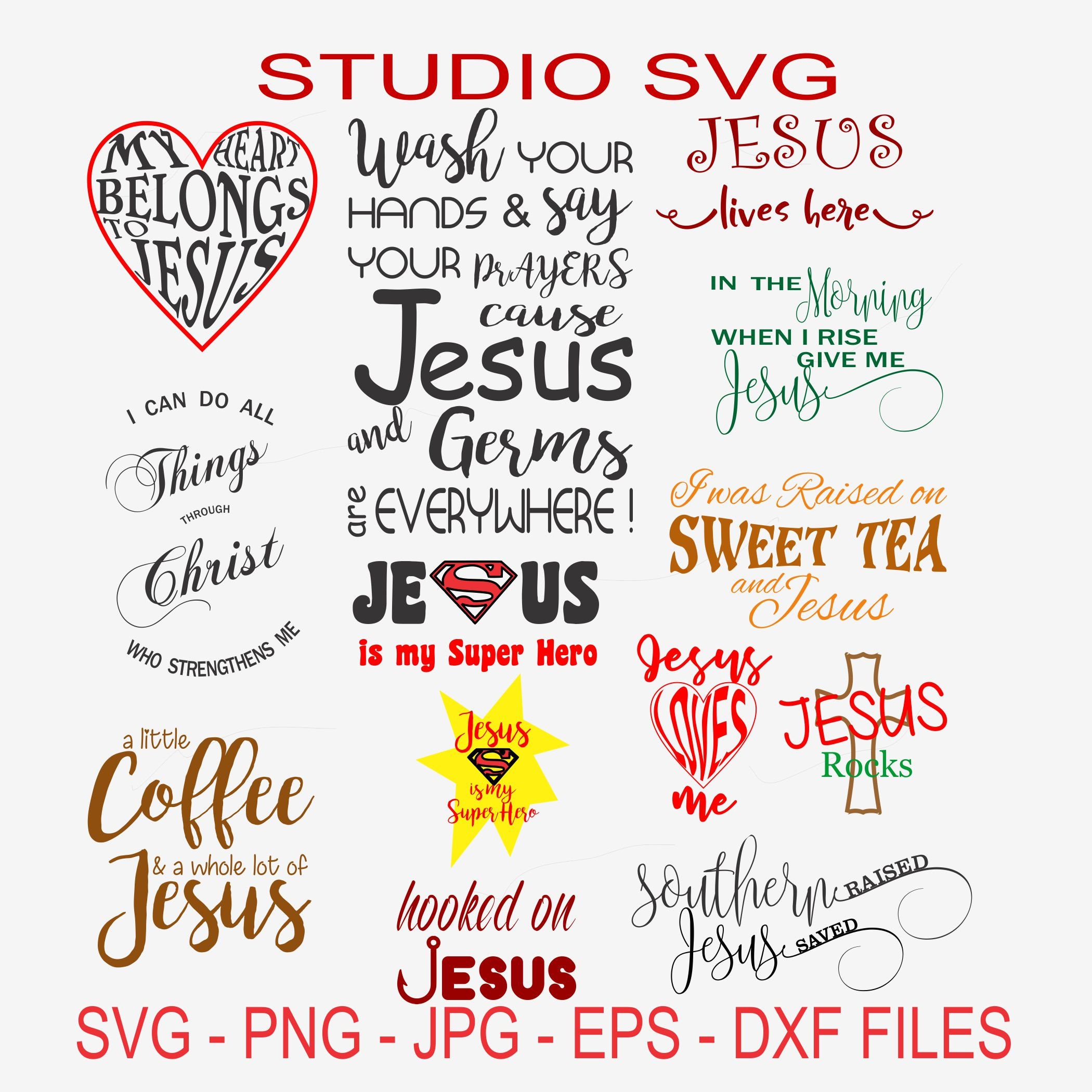 Download Free Digital Cut File Jesus Sayings South Vinyl Cutting File Etsy SVG Cut Files