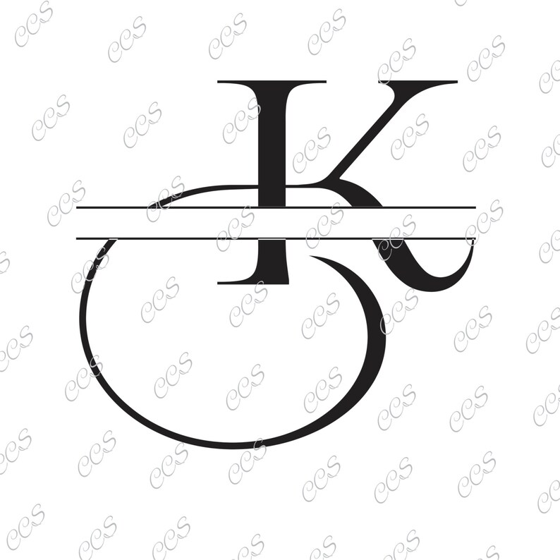 Download Digital Cut File Split Letters Letter K K Split K | Etsy