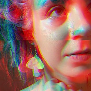 Earrings| Psychedelic Magic Mushroom Rainbow Earrings