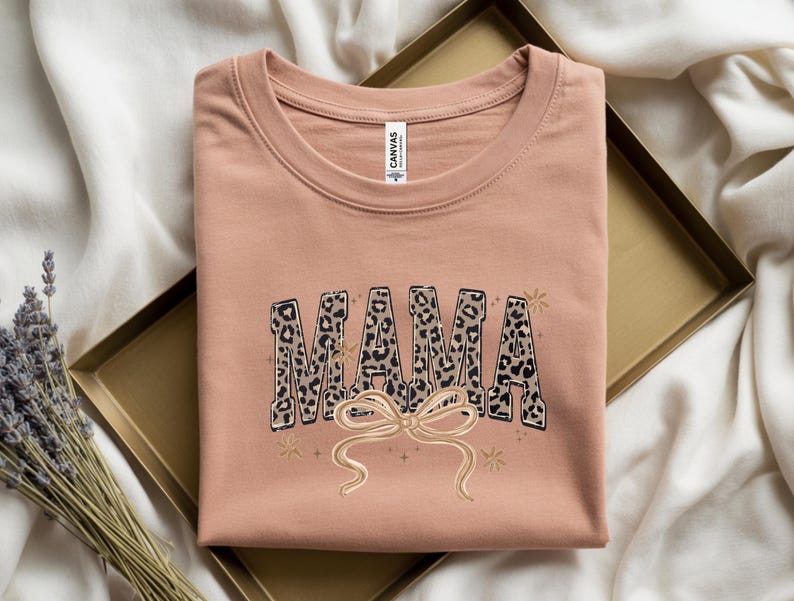 Mama Leopard Coquette Bow Ready to Press DTF Transfer, Mama Dtf Print ...