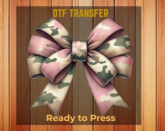 Camo Pink Coquette Bow Ready to Press DTF Transfer, Camo Mallard Hunting Ready to Press DTF Transfer, Hunting shirts