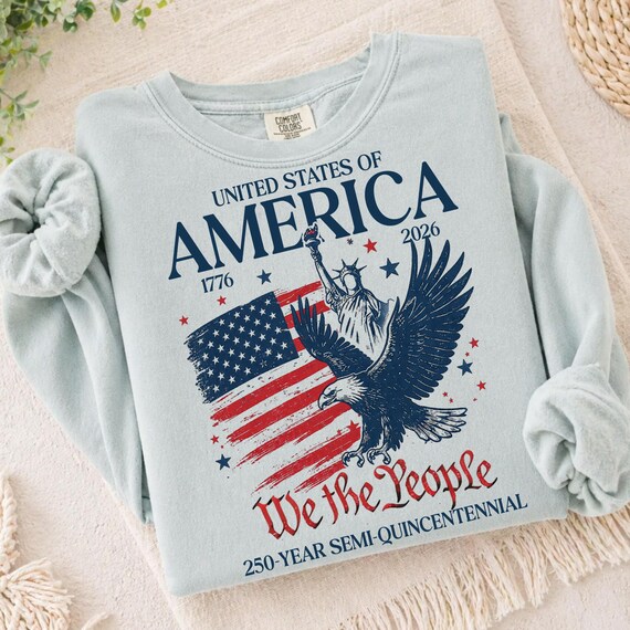 America 250 Year Ready to Press DTF Transfer, 1776 2026 Patriotic Eagle Flag Design, We The People Vintage USA Shirt, 4th of July DTF