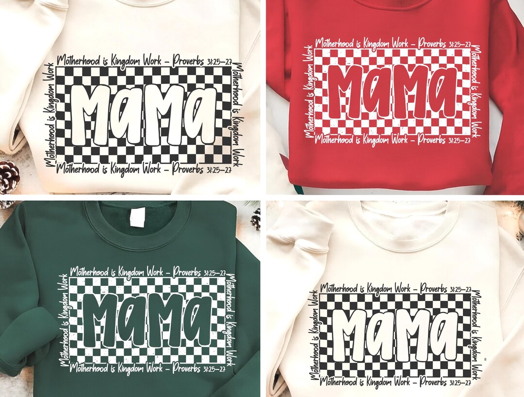 Christian Mom Retro Checkered Ready to Press DTF Transfer, Mama Dtf ...
