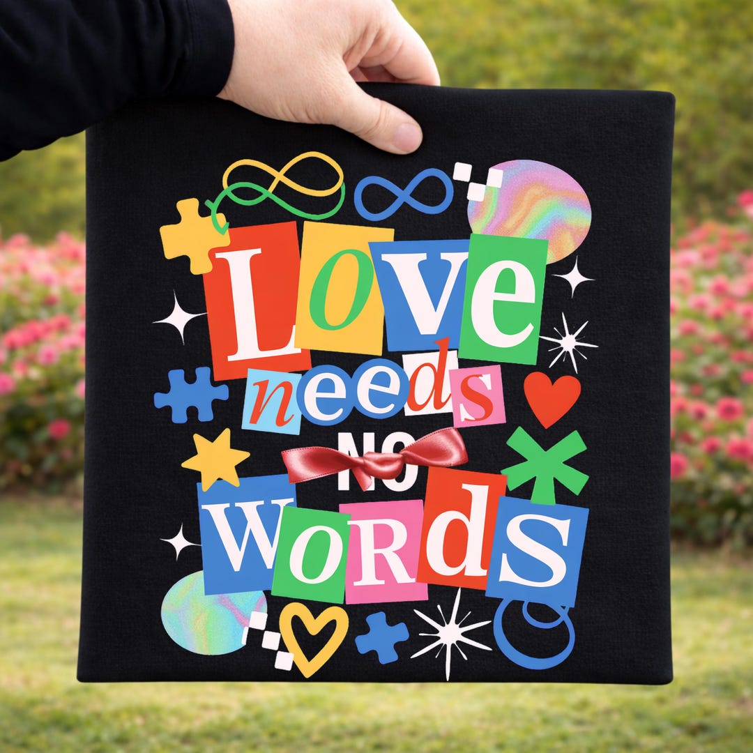 Love Needs No Words Autism DTF Transfer Ready to Press, Ransom Letter ...