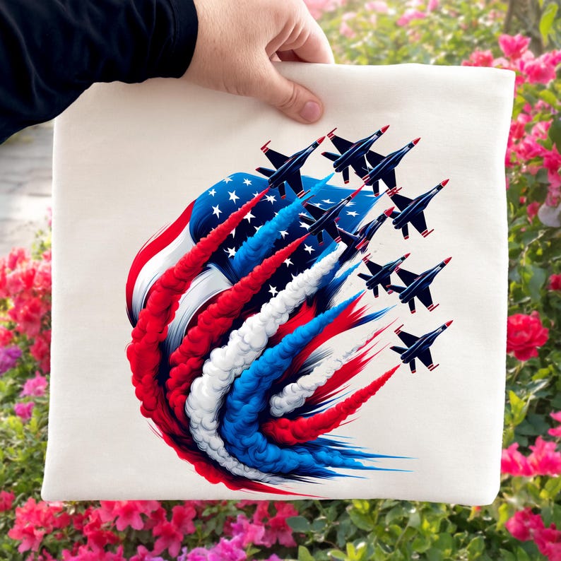 USA Patriotic Jets Ready to Press DTF Transfer, 4th of July Iron On ...