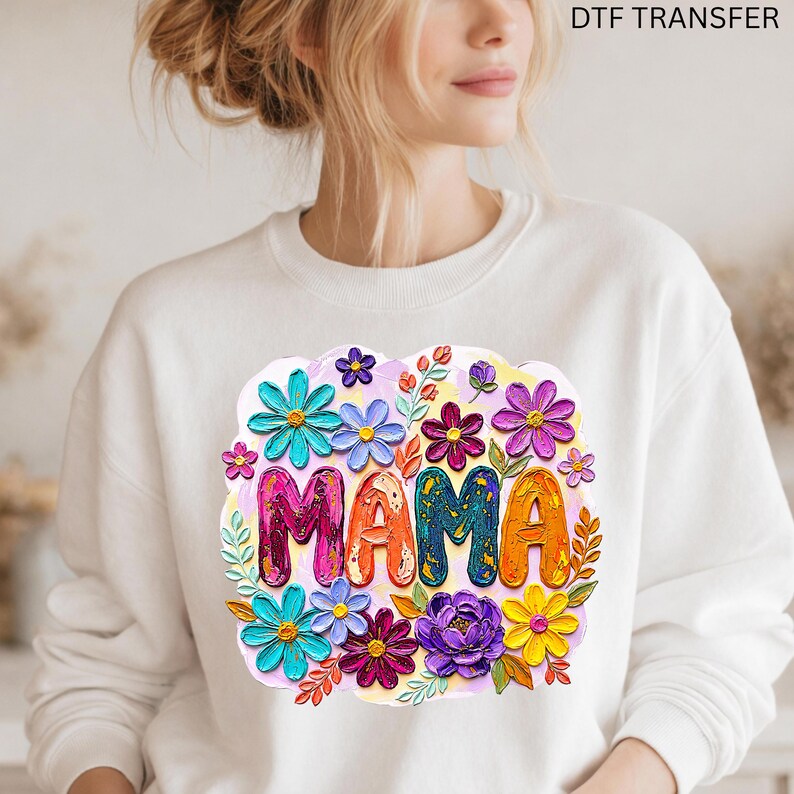 Brushstroke Mama Ready to Press DTF Transfer, Spring Mama, Gigi, Nana ...
