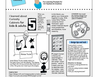 Discovery Sheet #3 for Teachers, Parents & Creatives