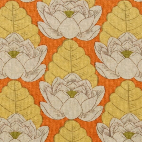 SALE -1 yard of Amy Butler - Lotus Pond in tangerine