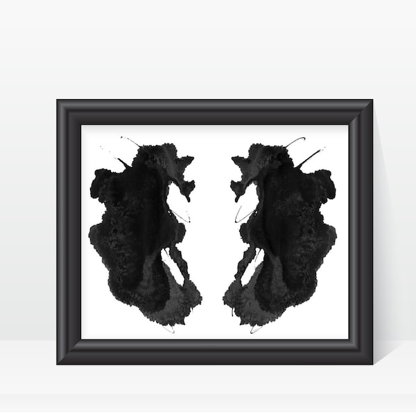 Terapeuta Oficina Decoración Obra de arte Rorschach Inkblot Arte imagen imprimible no 26